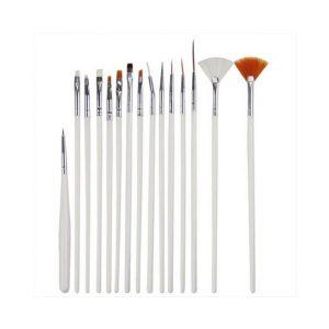 Pinceles Mano Alzada Blancos 15 Pzas